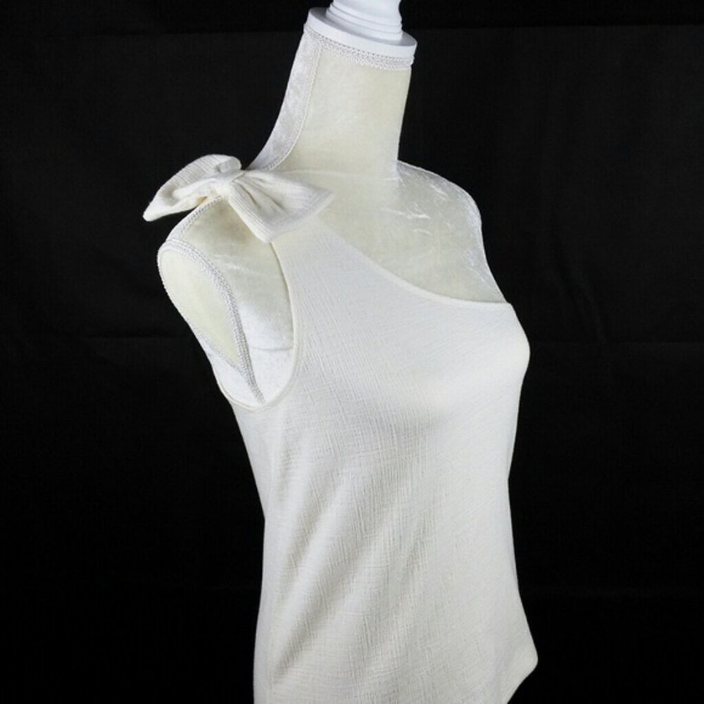 J. Crew Factory one-shoulder bow top NWOT
